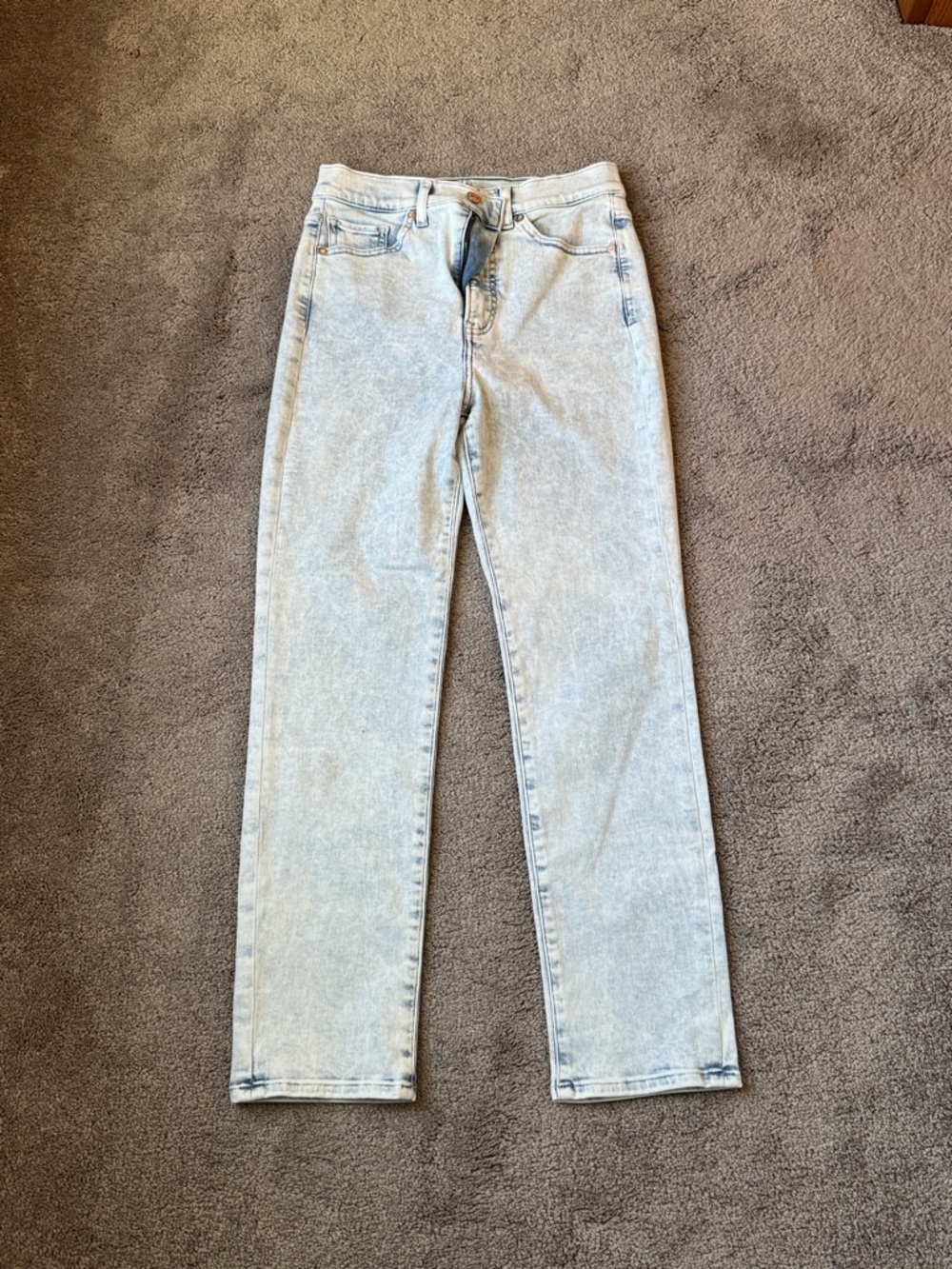 Express Super High Rise Slim Jeans Light Wash Stretch Denim SIZE 4R
